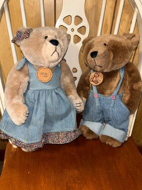 Vintage Applause Bonita Bears Set - Katie B & Owen - Limited Edition